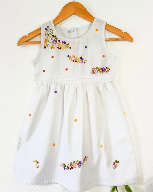 Vestido Jimena | Timbrados Morado | Blanco