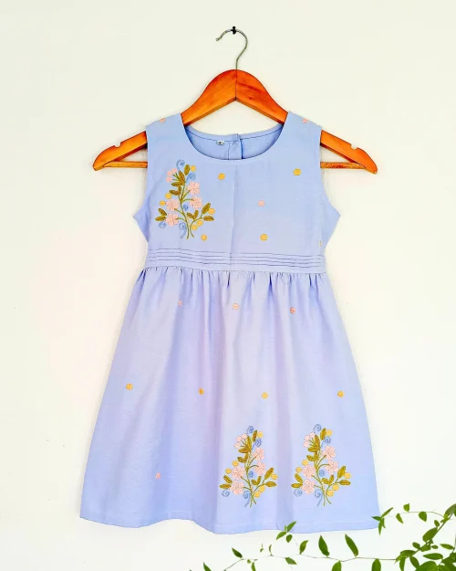 Vestido Jimena | Rosa Pastel | Celeste