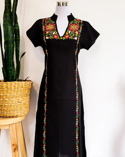 Vestido | Tierra Tradicional | Lino Negro