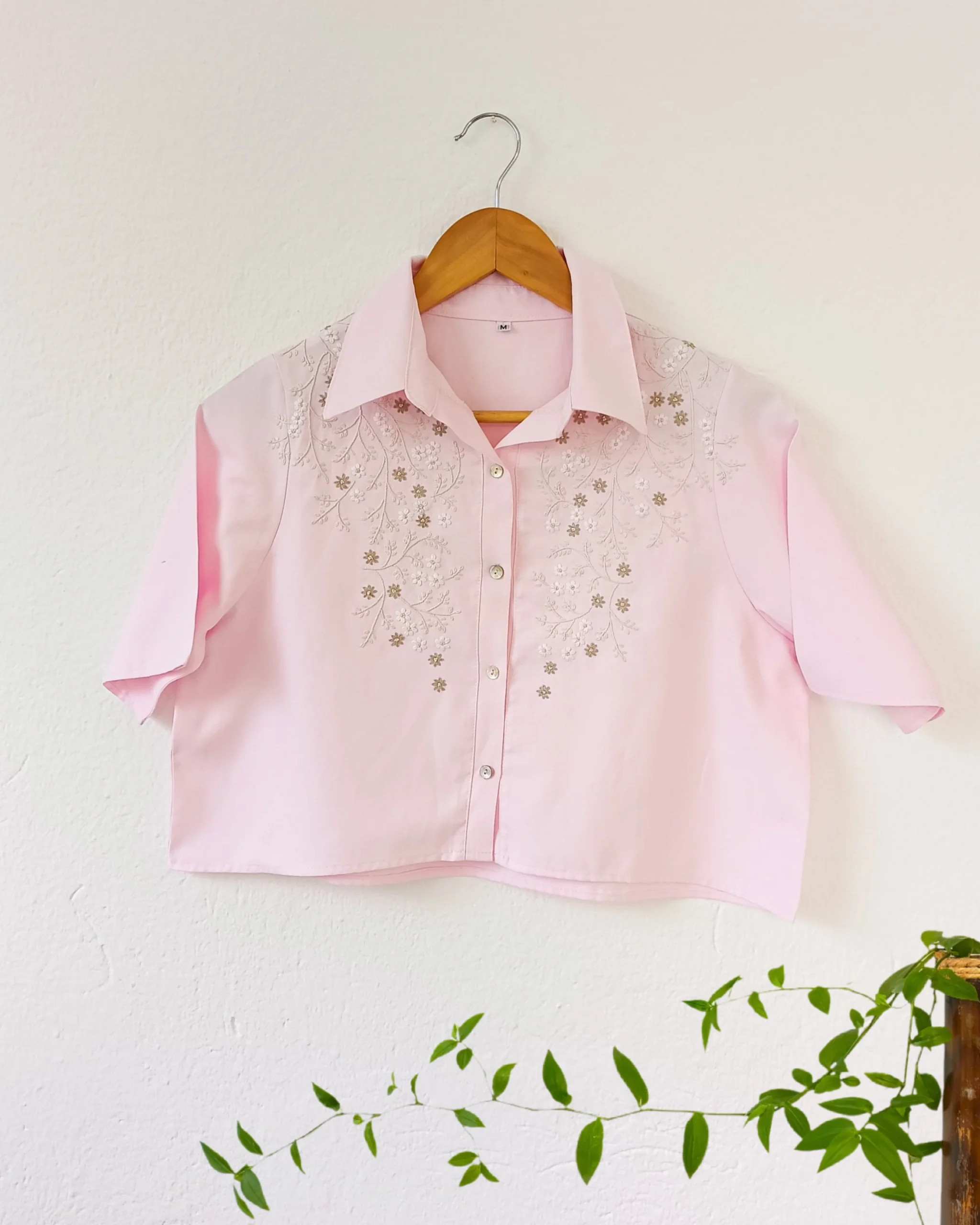 Blusa Laura | Perlas Mmargarita | Rosa