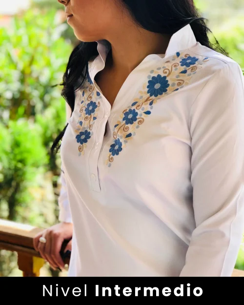 KIT Blusón Margarita Celestes | Blanco