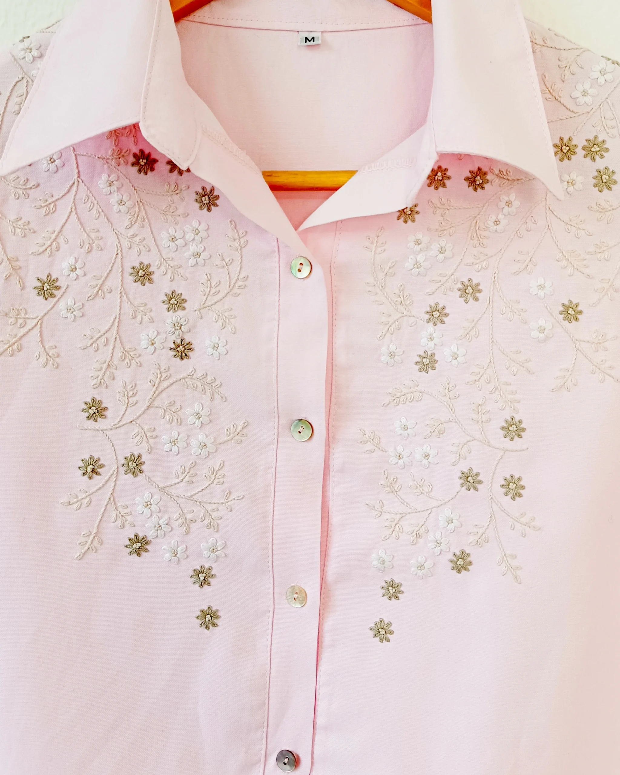 Blusa Laura | Perlas Mmargarita | Rosa - Imagen 2