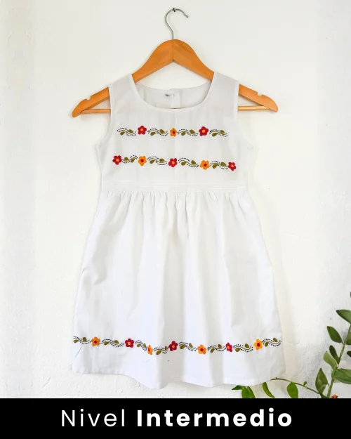 KIT Vestido Niña Rositas Tierra