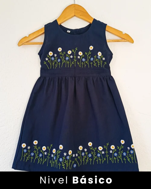 KIT Vestido de Niña M.Margarita Cenefa | Azul